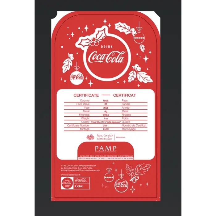 2025 PAMP COCA COLA FRIGDE - 1 Oz Silver 