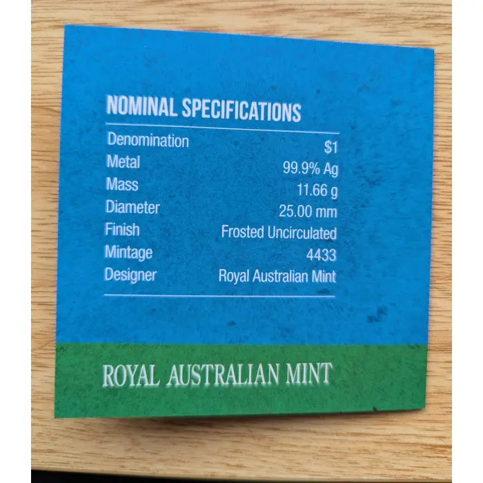 2015 Fine Silver Frosted Uncirculated $1 Coin Mintage Only 4433