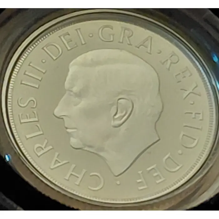 The  Silver Soverign 2025 silver proof coin - The Royal Mint, UK.