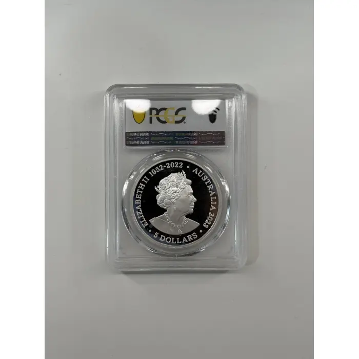 PR69DCAM 2023 $5 EMPEROR PENGUIN COLORIZED, DCAM