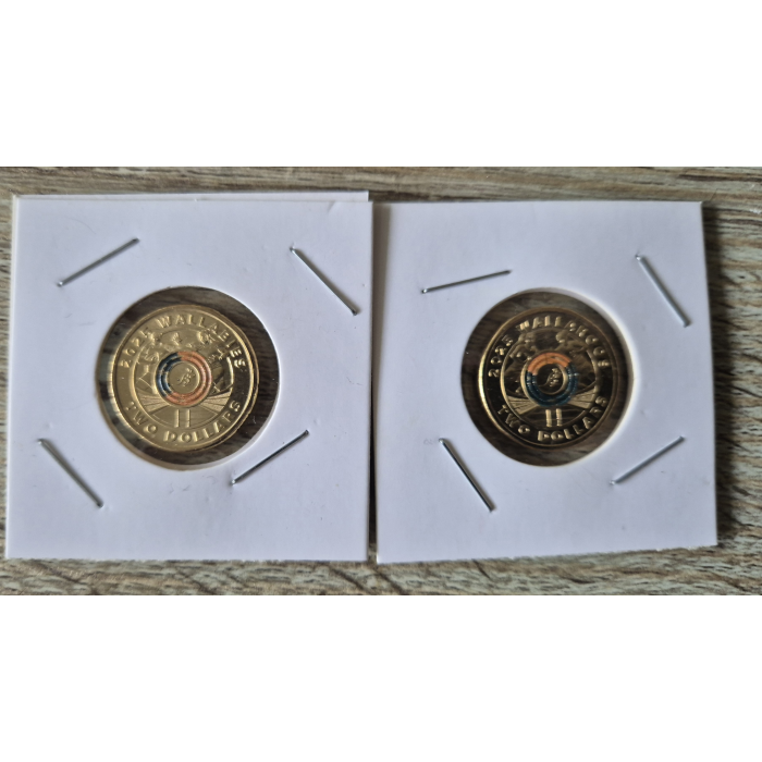 2025 Set Wallabies Wallaroos Rugby Coins $2 Two Dollar - UNC  Coins