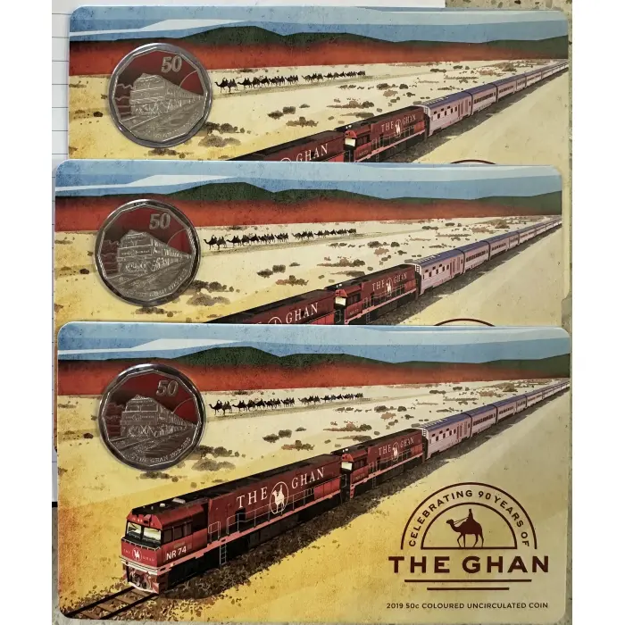 90th Anniversary of the Ghan coin on card