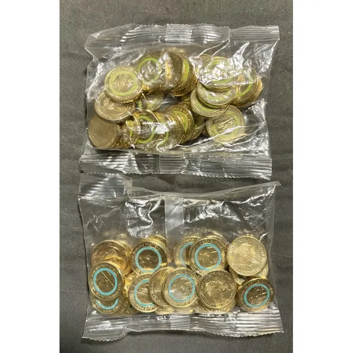 2024 $2 NRL & NRLW Sealed RAM Bag Set Of 2 - 25 coins of each in sealed ram bag