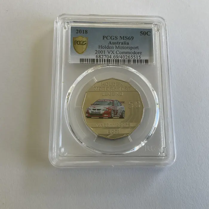 Set of 2 2018 50c PCGS MS69 Graded Coins Inc 1989 Sierra & 2001 VX Commodore