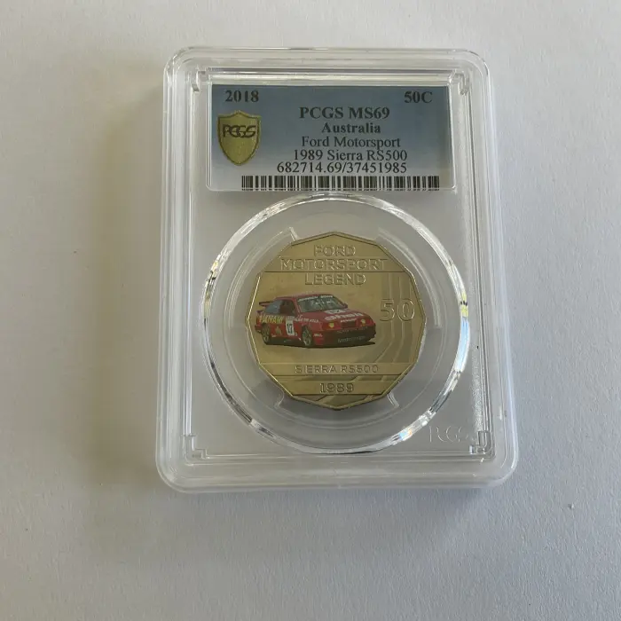 Set of 2 2018 50c PCGS MS69 Graded Coins Inc 1989 Sierra & 2001 VX Commodore