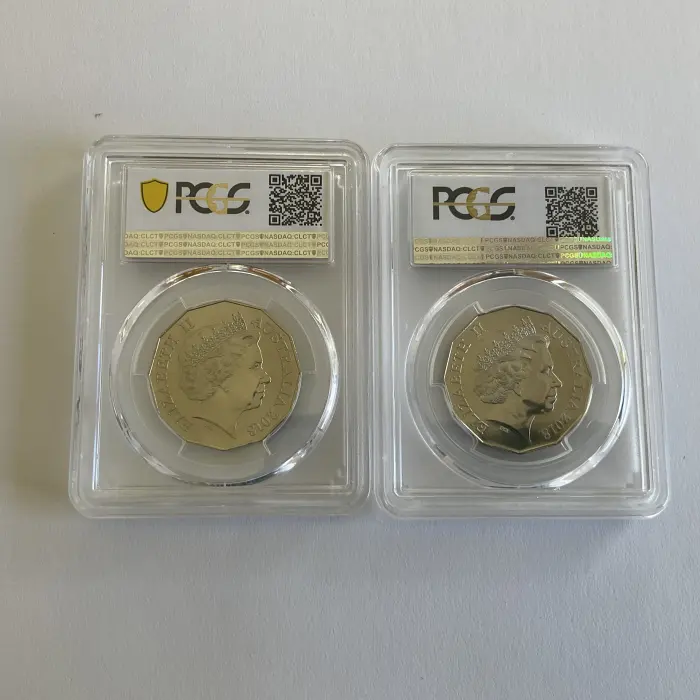 Set of 2 2018 50c PCGS MS69 Graded Coins Inc 1989 Sierra & 2001 VX Commodore