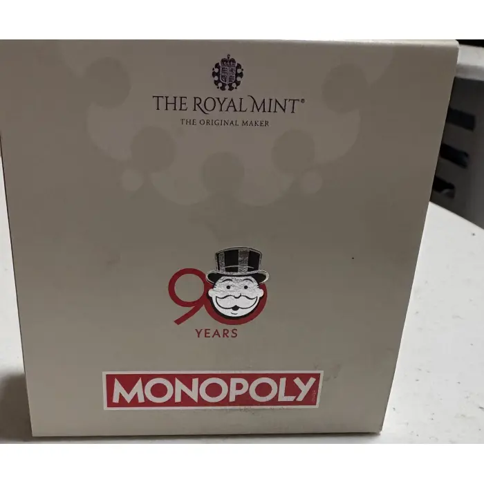 Royal Australian Mint 90 Years Monopoly Coloured- UK 50 p  Silver Coin