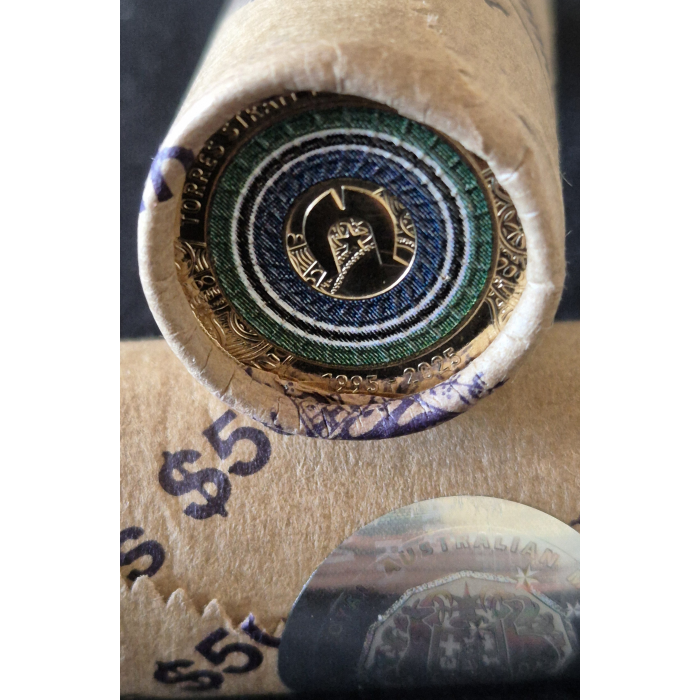 TORRESSTRAIT  ISLANDER FLAG  $2 COLOURED COIN  UNC