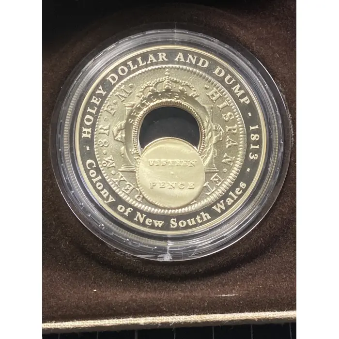 1.74 Oz (54.3g) 2003 RAM 1813 Holey Dollar & Dump $1 Fine Silver Proof coin