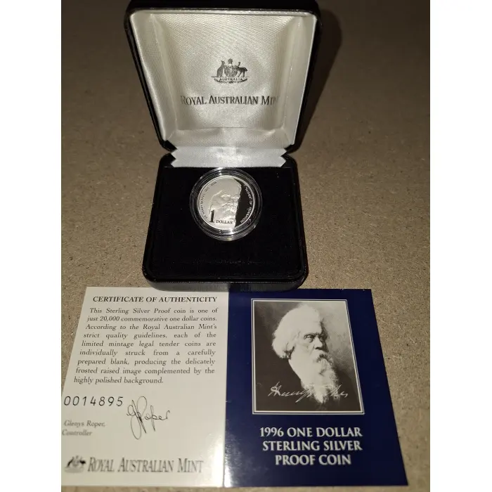 1996 $1 Proof - Sir Henry Parkes Sterling Silver