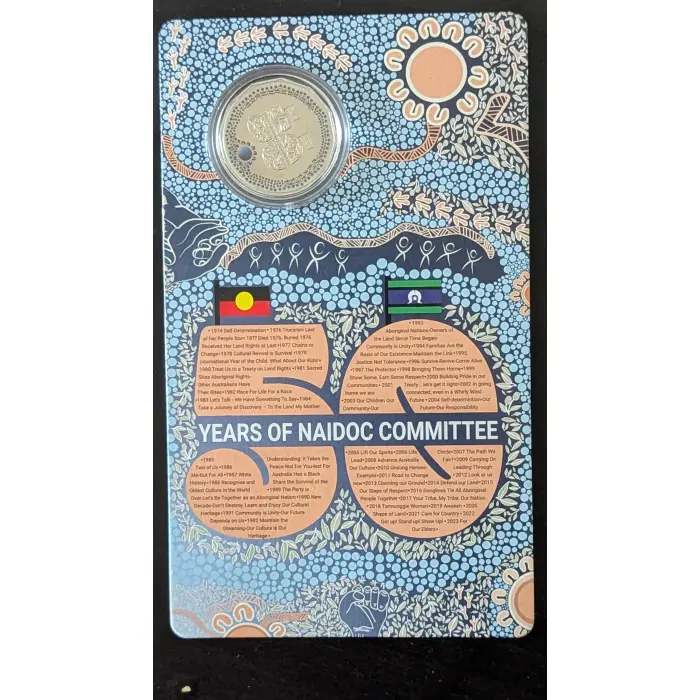 2024 50c NAIDOC Week 50th Anniversary Coloured Frosted Uncirculated Coin