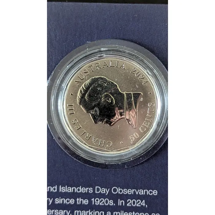 2024 50c NAIDOC Week 50th Anniversary Coloured Frosted Uncirculated Coin