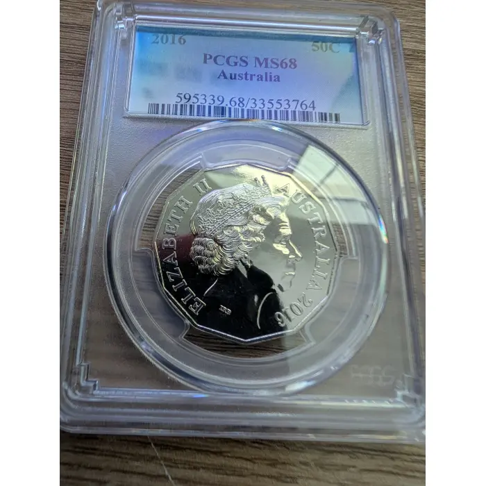 2016 50c Coat of Arms PCGS MS68