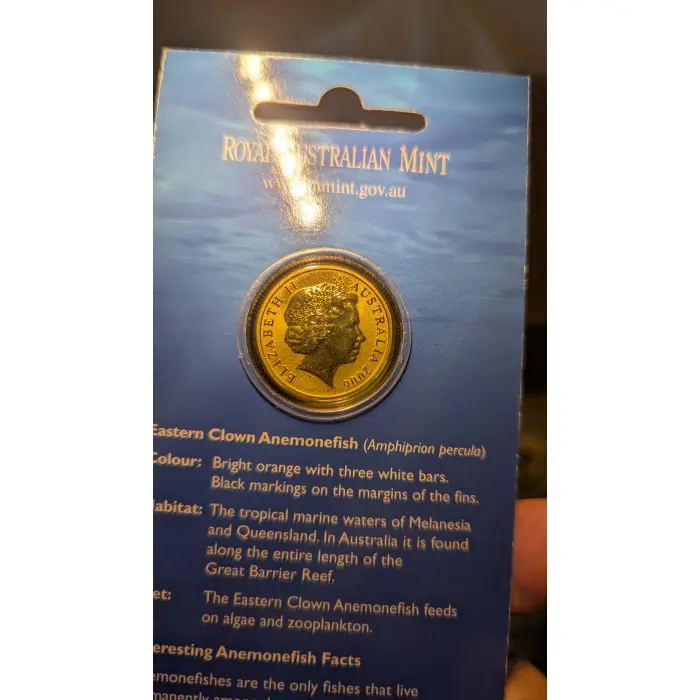 2006 Ocean Series Clown Fish $1 uncirculated coin 