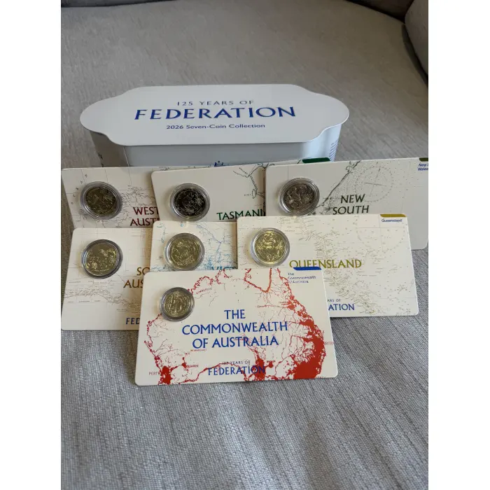 2026 125 Years Of Federation Seven Coin Collection 25c/$1
