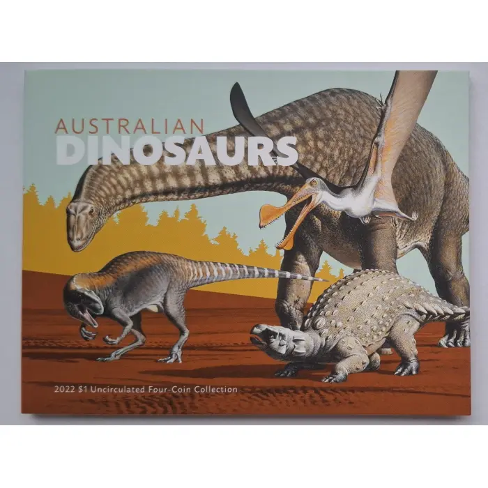 2022 $1 Australian Dinosaurs Four-Coin UNC Set
