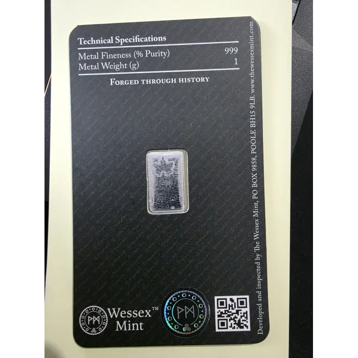 MAPLE  -  Wessex Mint 1 Gram .999 Silver Bar
