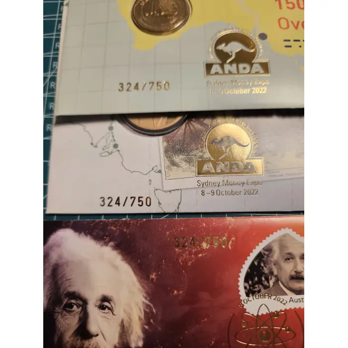 2022 Sydney money expo ANDA overprint matching numbers set overland telegraph wa