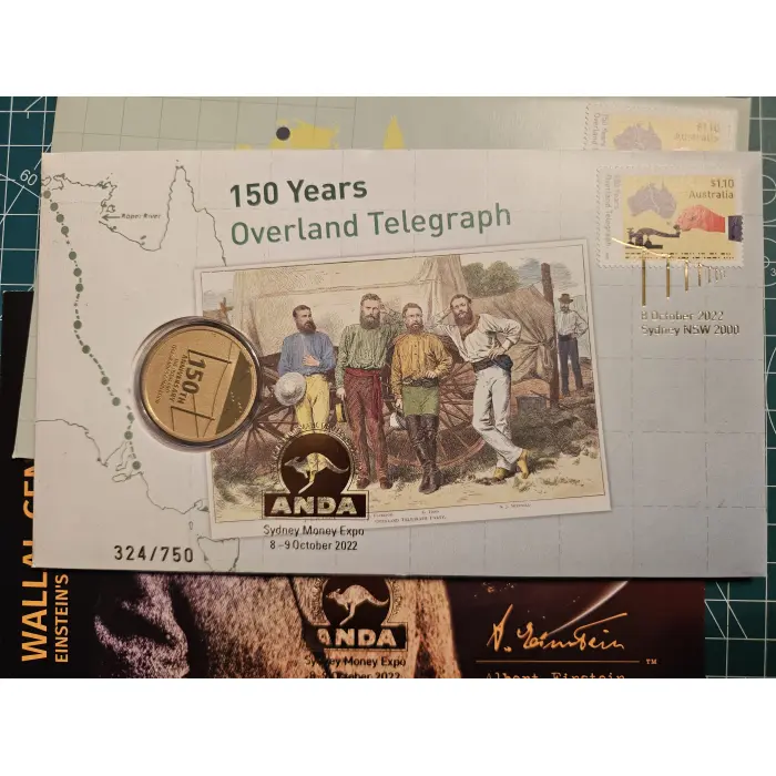2022 Sydney money expo ANDA overprint matching numbers set overland telegraph wa