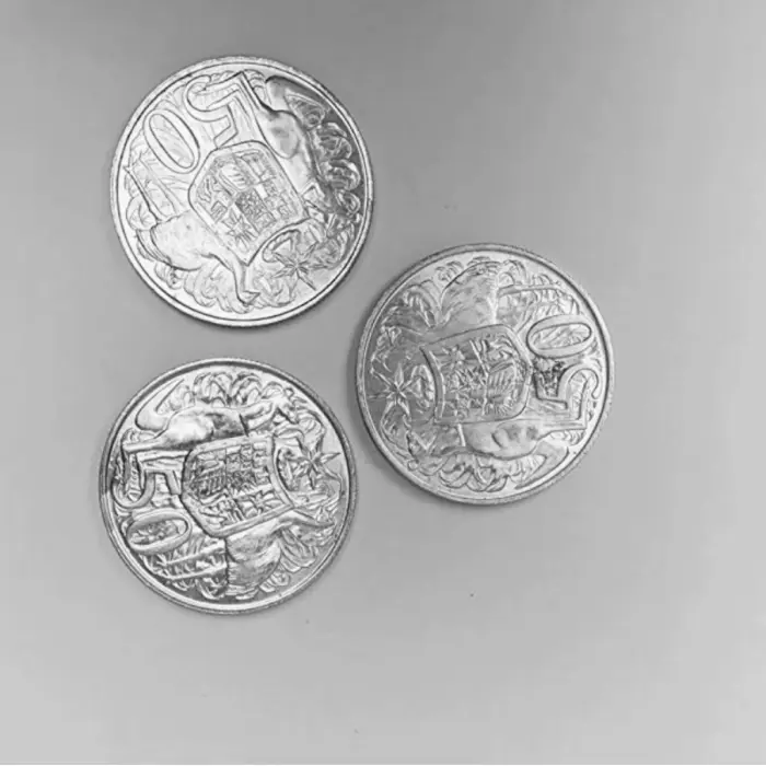 3 X Silver Round 1966 50 Cent Aust Coins