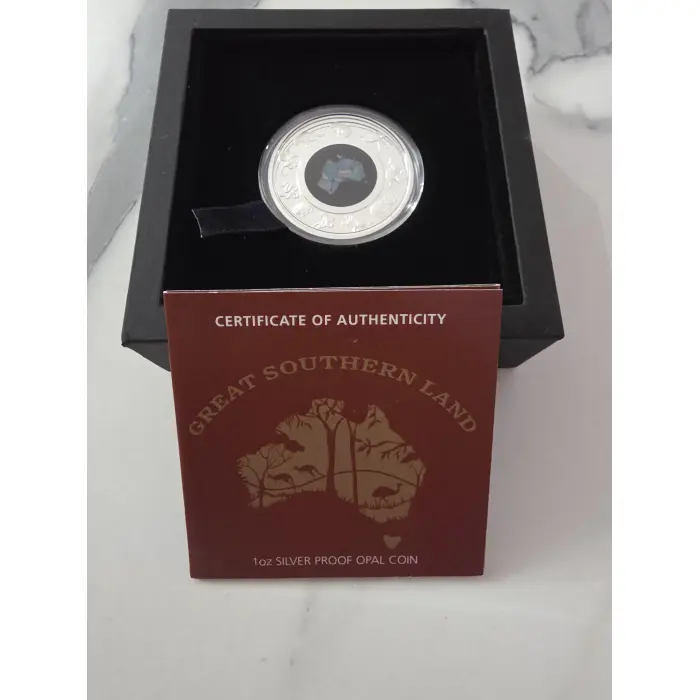 2020 $1 Great Southern Land Opal Coin 1oz Silver Proof Perth Mint COA 49/5000