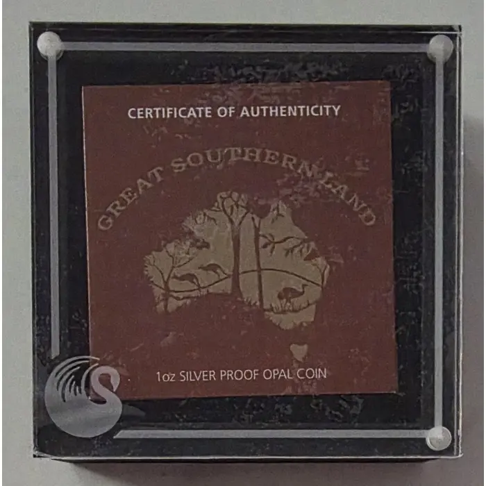 2020 $1 Great Southern Land Opal Coin 1oz Silver Proof Perth Mint COA 49/5000