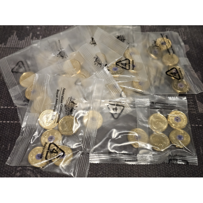 2024 Purple Poppy Animal War Remembrance UNC $2 RAM BAG (5 coins)