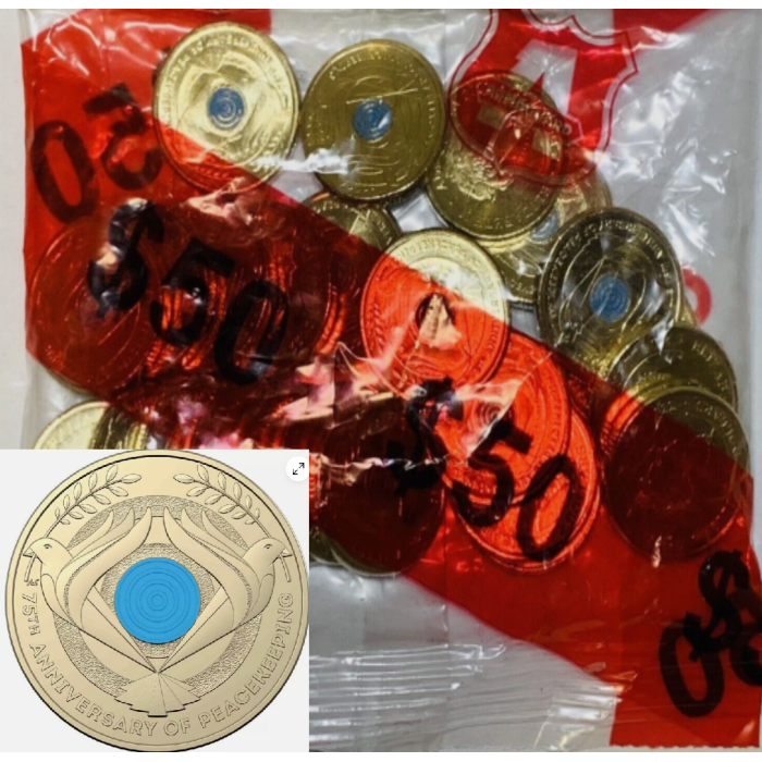 2022 $2 75th Peacekeeping Dove Security Bag - Includes Protective Tube & Sticker