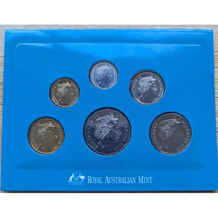 2003 Six Coin Uncirc Set AUSTRALIA'S VOLUNTEERS