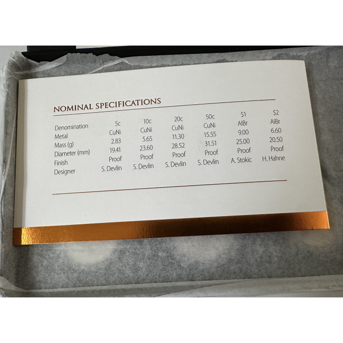 2023 Vegemite Centenary 6 Coin Proof Year Set including $2 Coloured Toast Coin