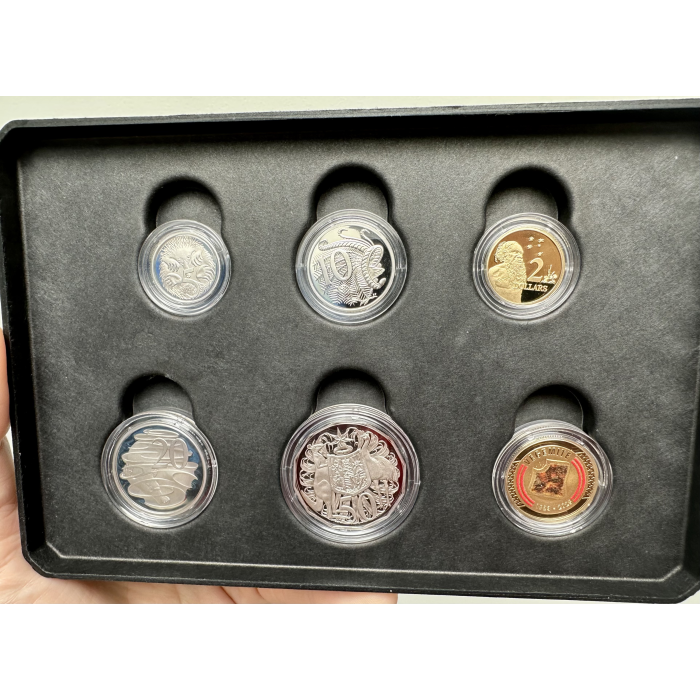 2023 Vegemite Centenary 6 Coin Proof Year Set including $2 Coloured Toast Coin
