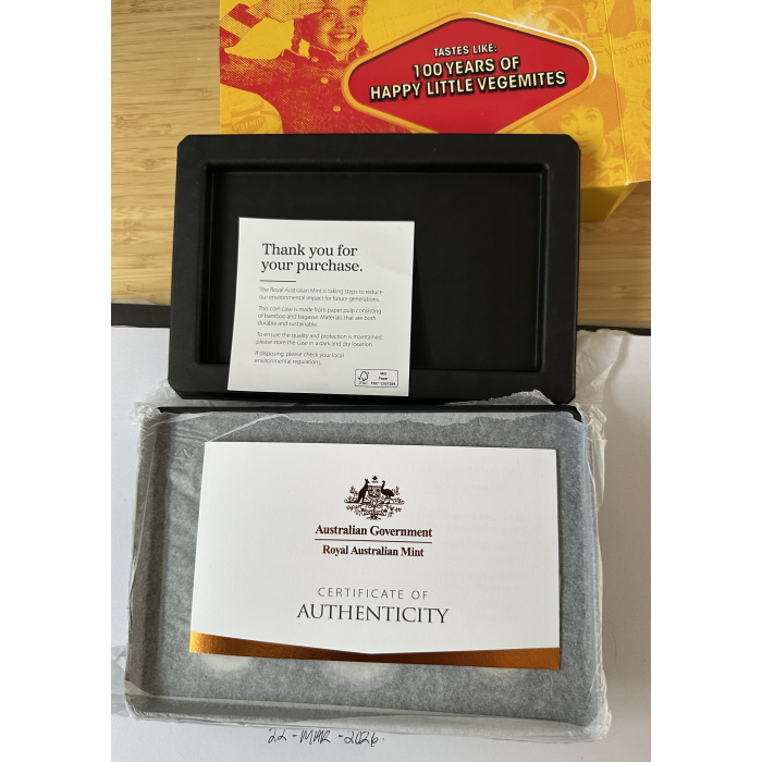 2023 Vegemite Centenary 6 Coin Proof Year Set including $2 Coloured Toast Coin