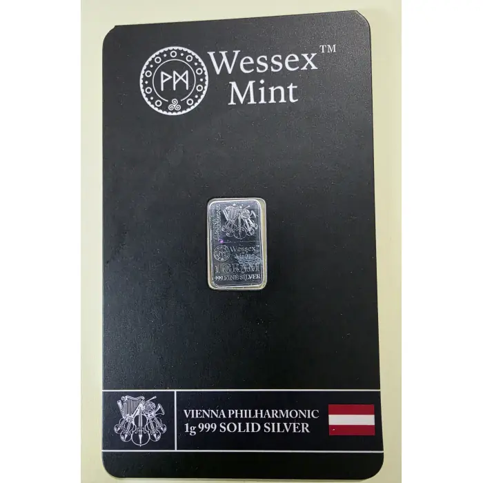 VIENNA PHILHARMONIC - Wessex Mint 1 Gram .999 Silver Bar
