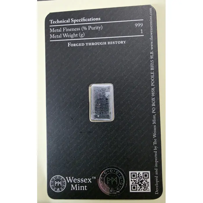 VIENNA PHILHARMONIC - Wessex Mint 1 Gram .999 Silver Bar