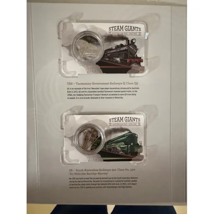 2025 RAM 50c Coloured Uncirculated Seven-Coin Collection - Steam Giants