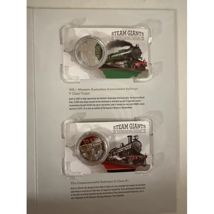 2025 RAM 50c Coloured Uncirculated Seven-Coin Collection - Steam Giants