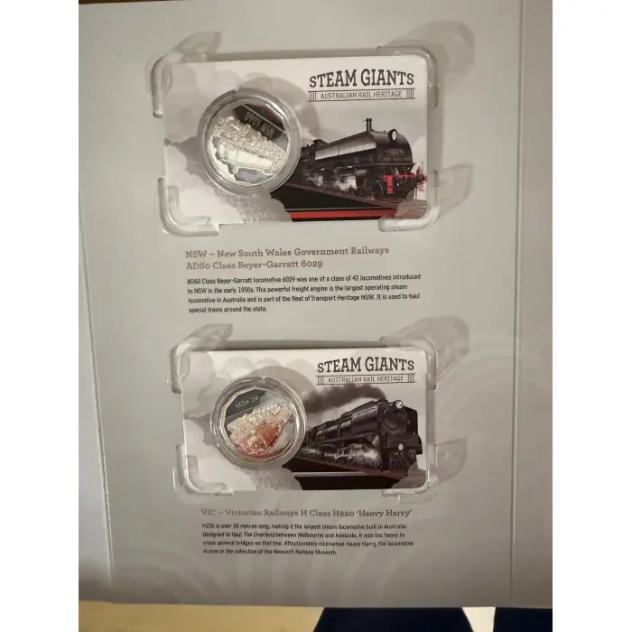 2025 RAM 50c Coloured Uncirculated Seven-Coin Collection - Steam Giants