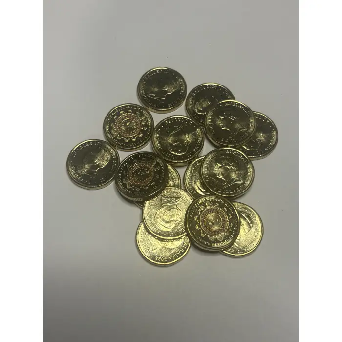 2025 UNC SET OF 7 COINS INC ALL COLOURED $2 FOR CIRCULATION 