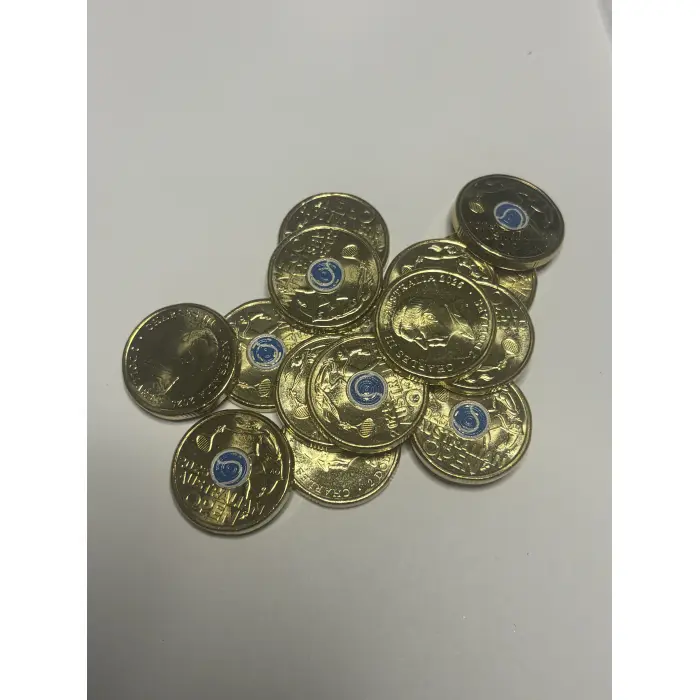 2025 UNC SET OF 7 COINS INC ALL COLOURED $2 FOR CIRCULATION 