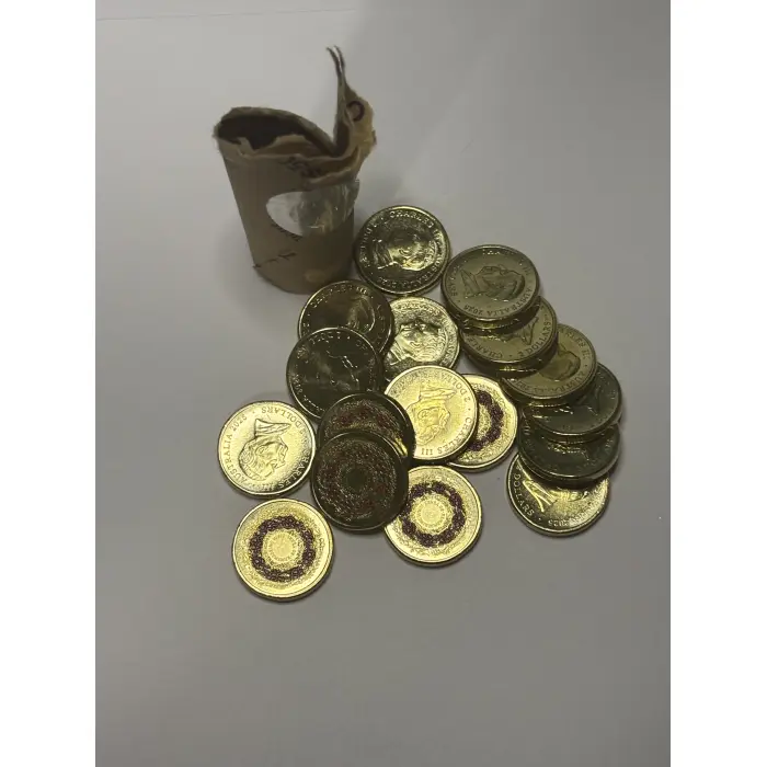 2025 UNC SET OF 7 COINS INC ALL COLOURED $2 FOR CIRCULATION 