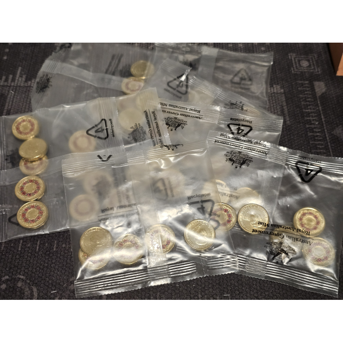 2025 80 Years Remembering World War II $2 Coin RAM 5 Coin Bag 