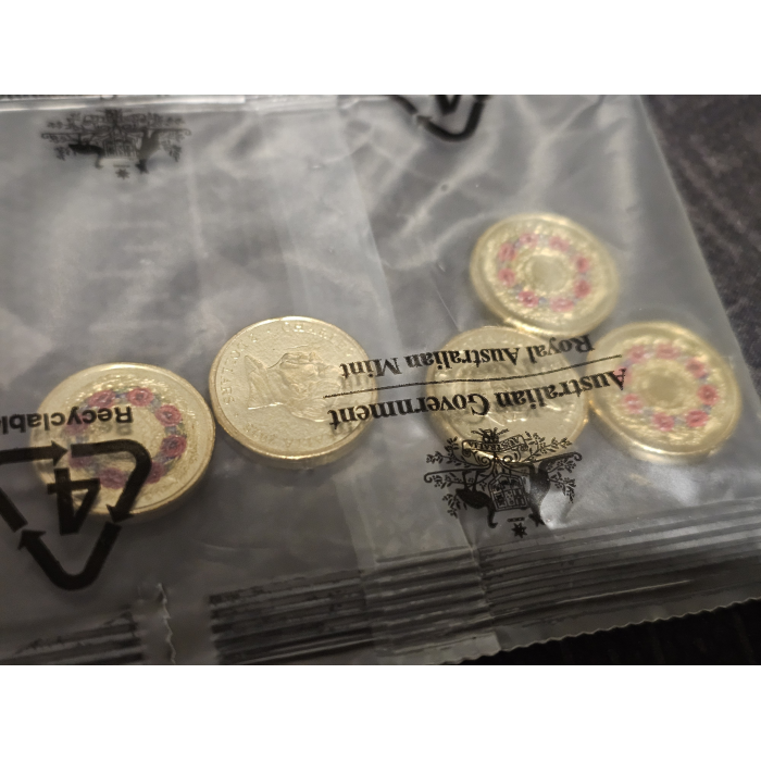 2025 80 Years Remembering World War II $2 Coin RAM 5 Coin Bag 