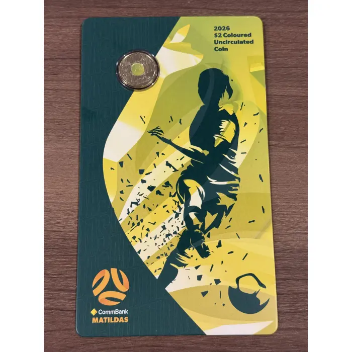2026 $2 Coloured Uncirculated Coin in Card - Matildas