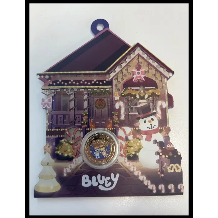 Bluey carded Christmas Coin