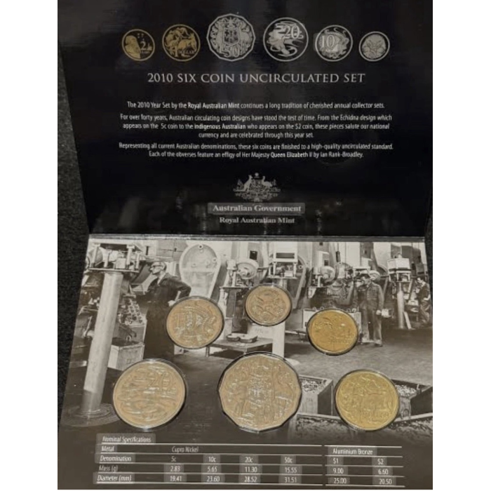 2010 Six coin Uncirculated Mint Set RAM - 6 coins