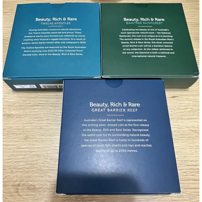 Beauty Rich & Rare  FULL 3 coin set! 