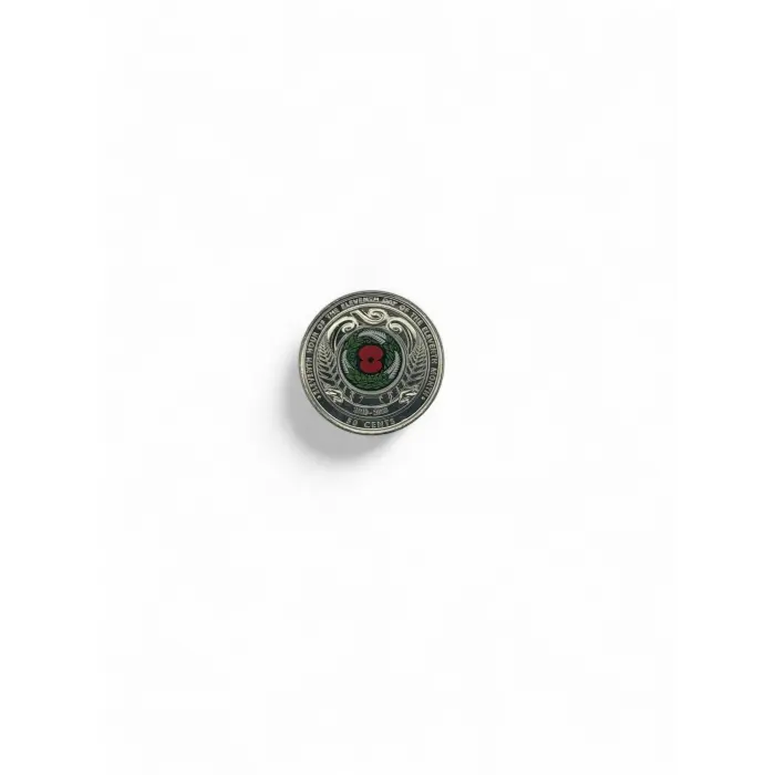 2018 New Zealand Armistice Day Red Poppy 50 Cent Coin – WWI Remembrance Uncirculated