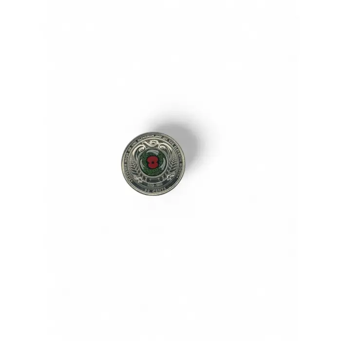 2018 New Zealand Armistice Day Red Poppy 50 Cent Coin – WWI Remembrance Uncirculated