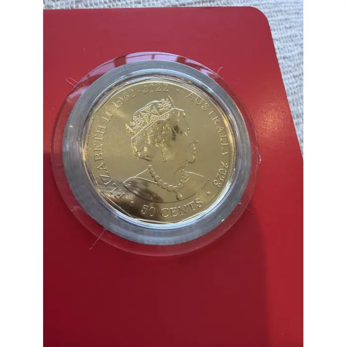 2023 Australia Sydney Opera House 50 years UNC Gold colour 50c cent Coin in Card