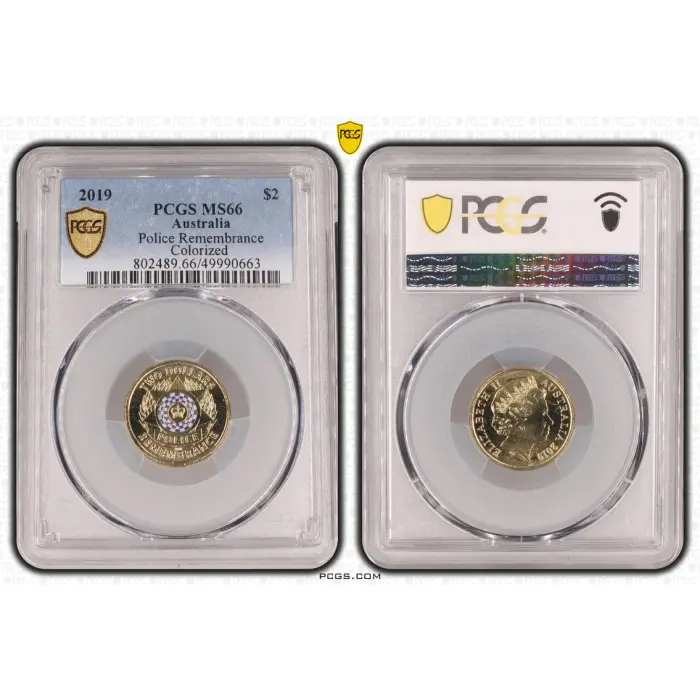 2019 $2 Police Remembrance PCGS MS66